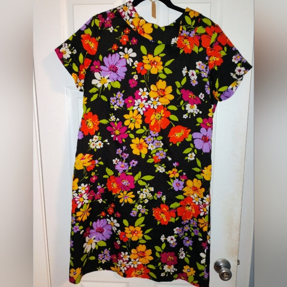 Floral Black Dress